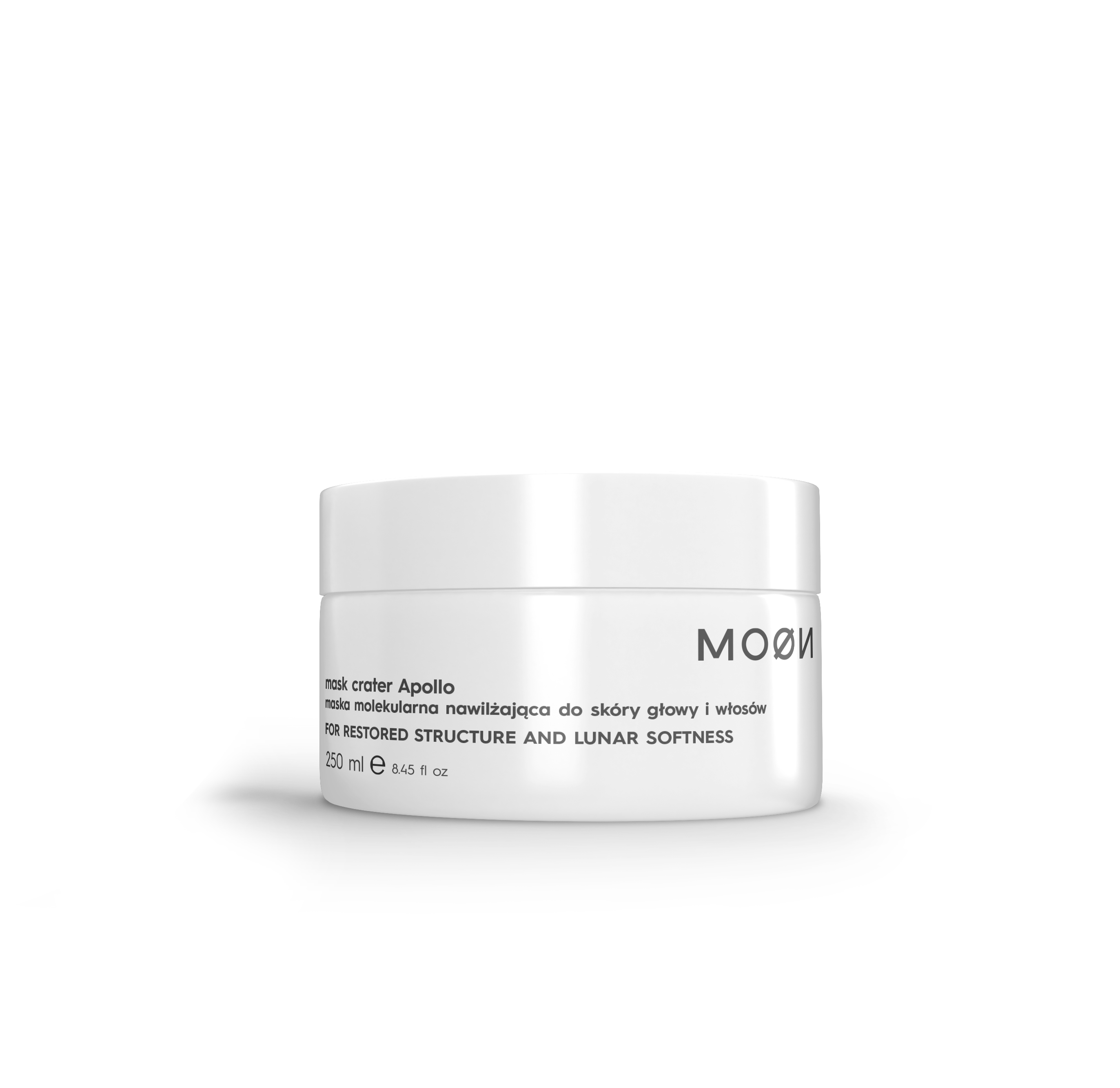 Maska molekularna Crater Apollo Moon Professional Cosmetics – odbudowująco-nawilżająca maska do włosów i skóry głowy 250 ml